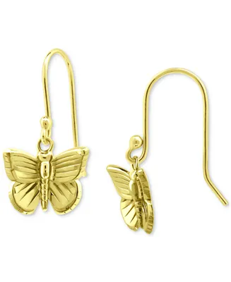 Giani Bernini Textured Butterfly Drop Earrings, Created for Macy's