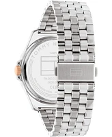 Tommy Hilfiger Men's Three Hand Silver-Tone Stainless Steel Watch 42mm