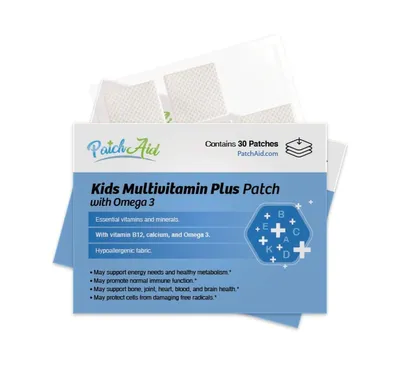 Kids Multivitamin Plus Topical Patch with Omega-3 by PatchAid (30-Day Supply)