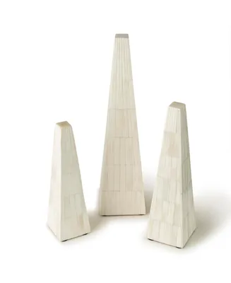 Nanke Decorative Obelisk Sculptures, Set of 3