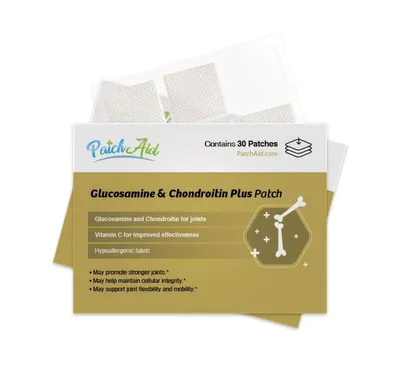 Glucosamine and Chondroitin Topical Plus Vitamin Patch by PatchAid (30-Day Supply)