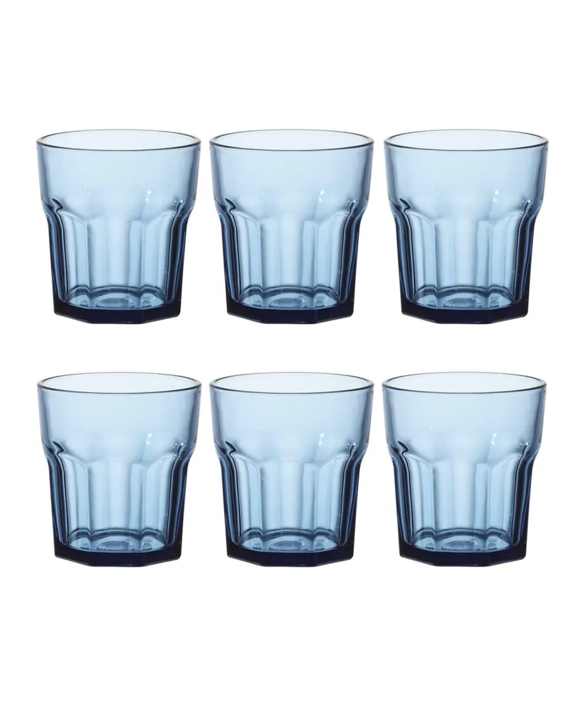 Whole Housewares East Creek Double Old Fashioned Glasses Beverage Glass Cup,Colored  Tumblers and Water Glasses, Set of 7