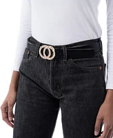 I.n.c. International Concepts Double-Circle Rhinestone Belt, Created for Macy's