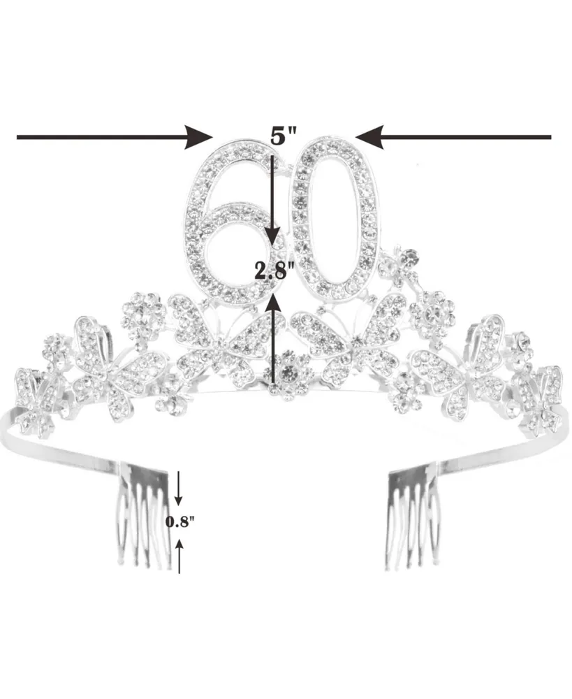 Doradreamdeko 60th Birthday Sash and Tiara for Women