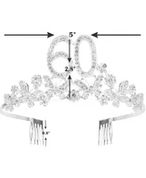 Doradreamdeko 60th Birthday Sash and Tiara for Women