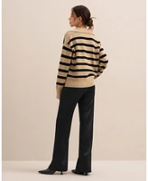 Lilysilk Women's The Gilly Stripe Sweater