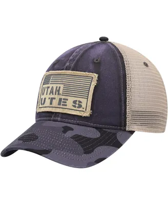 Men's Colosseum Charcoal Utah Utes Oht Military-Inspired Appreciation United Trucker Snapback Hat
