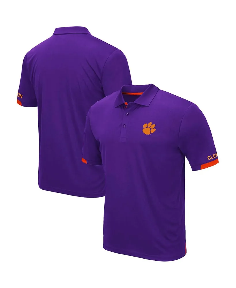 Men's Colosseum Purple Clemson Tigers Big and Tall Santry Polo Shirt