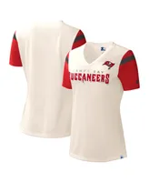 Women's Starter White Tampa Bay Buccaneers Kick Start V-Neck T-shirt