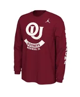 Men's Jordan Crimson Oklahoma Sooners Team Vault Logo T-shirt