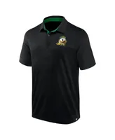 Men's Fanatics Heather Black Oregon Ducks Classic Homefield Polo Shirt