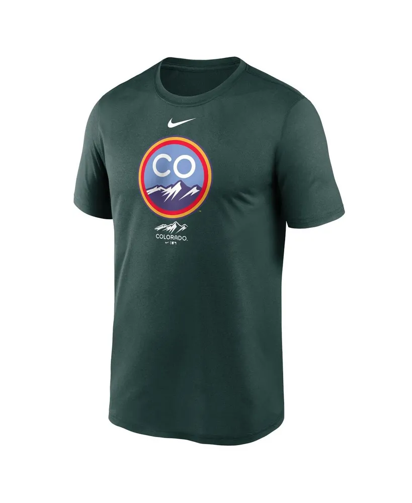 Men's Nike Green Colorado Rockies City Connect Logo T-shirt