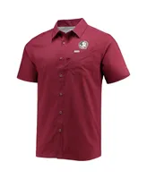 Men's Columbia Pfg Garnet Florida State Seminoles Slack Tide Camp Button-Up Shirt