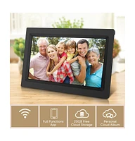 Alpha Digital 10in Cloud Photo Frame,KS1016, 20GB Storage, Battery/App Support