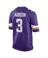 Men's Nike Jordan Addison Purple Minnesota Vikings 2023 Nfl Draft First Round Pick Game Jersey