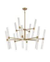 Savoy House Arlon -Light Led Chandelier in Warm Brass