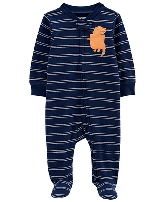 Carter's Baby Boy or Girls Printed 2-Way Zip Up Cotton Sleep and Play