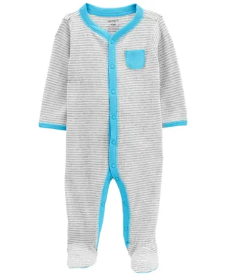 Carter's Baby Boys or Girls Striped Snap Up Thermal Sleep and Play