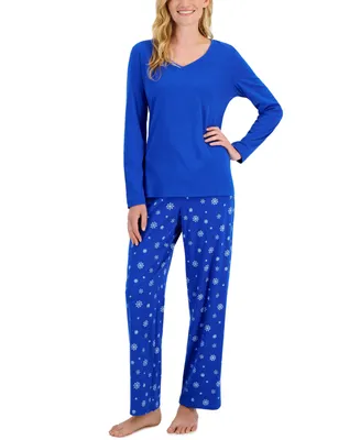 Charter Club Women's 2-Pc. Cotton V-Neck Packaged Pajama Set, Created for Macy's