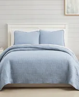 Southshore Fine Linens Grid 3 Piece Quilt Set