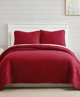 Southshore Fine Linens Grid 3-Pc. Quilt Set
