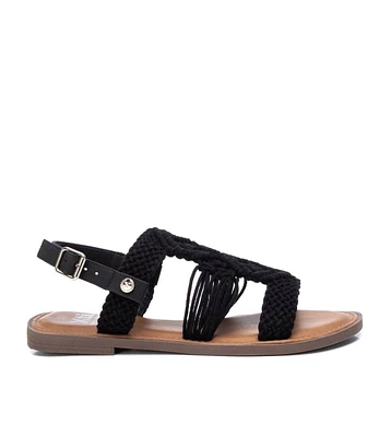 Women's Braided Strap Flat Sandals By Xti