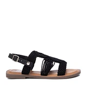 Women's Braided Strap Flat Sandals By Xti