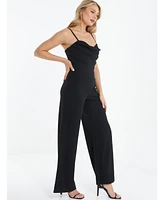 Quiz Women's Cowl Neck Palazzo Jumpsuit