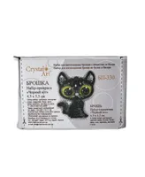 Charivna Mit Bp-330C Beadwork kit for creating brooch "Black cat"