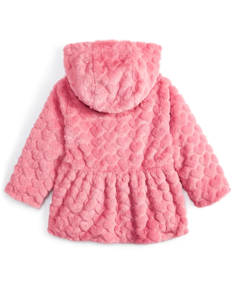 First Impressions Toddler Girls Heart Faux Fur Coat, Created for Macy's
