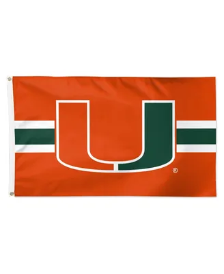 Wincraft Miami Hurricanes 3' x 5' Horizontal Stripe Deluxe Single-Sided Flag