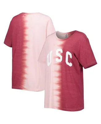 Women's Gameday Couture Cardinal Usc Trojans Find Your Groove Split-Dye T-shirt