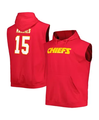 Men's Patrick Mahomes Red Kansas City Chiefs Big and Tall Muscle Pullover Hoodie