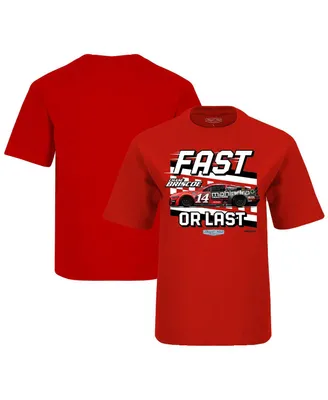 Big Boys Checkered Flag Sports Red Chase Briscoe Fast Or Last T-shirt