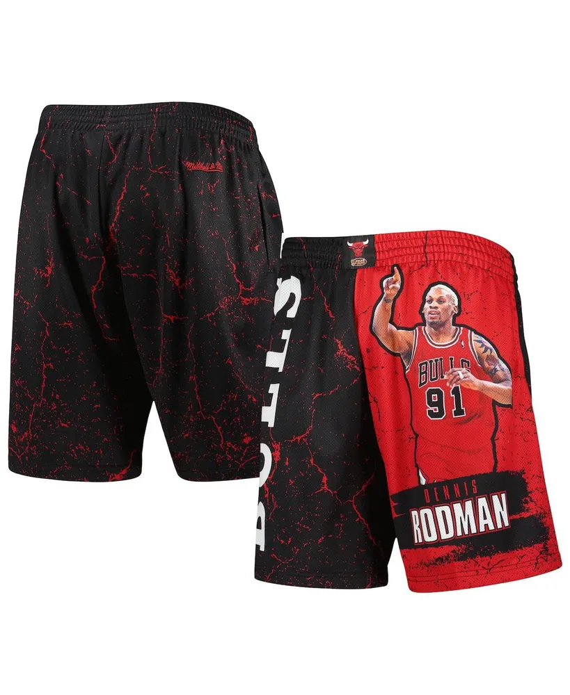 Men's Mitchell & Ness Black Chicago Bulls Big & Tall Hardwood Classics Jumbotron Shorts