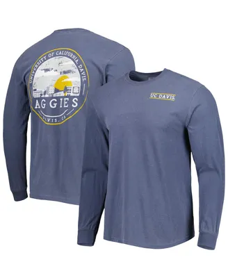 Men's Navy Uc Davis Aggies Circle Campus Scene Long Sleeve T-shirt