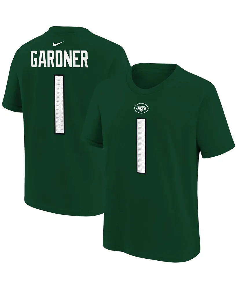 Big Boys Nike Sauce Gardner Green New York Jets Player Name and Number T-shirt