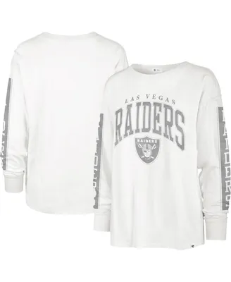 Women's '47 Brand White Las Vegas Raiders Statement Long Sleeve T-shirt