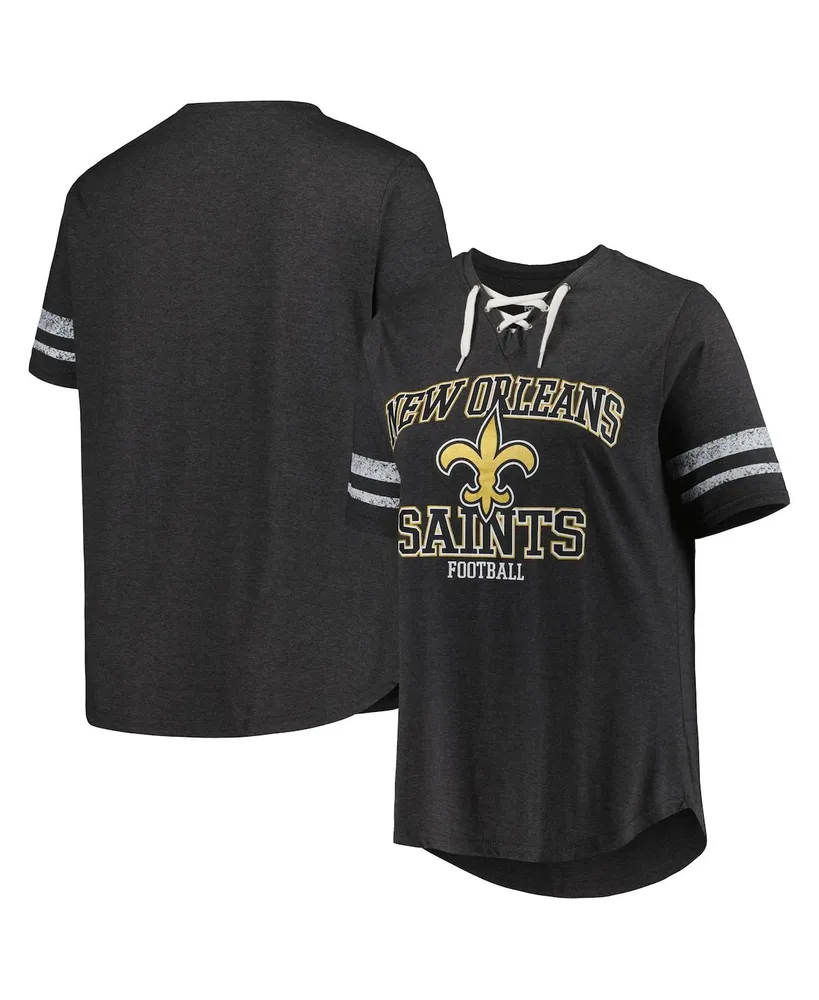 Women's New Orleans Saints Fanatics Branded Heather Charcoal Plus