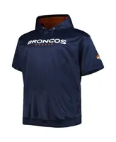 Men's Russell Wilson Navy Denver Broncos Big and Tall Short Sleeve Pullover Hoodie