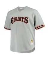 Men's Mitchell & Ness Will Clark Gray San Francisco Giants Big and Tall Cooperstown Collection Mesh Batting Practice Jersey