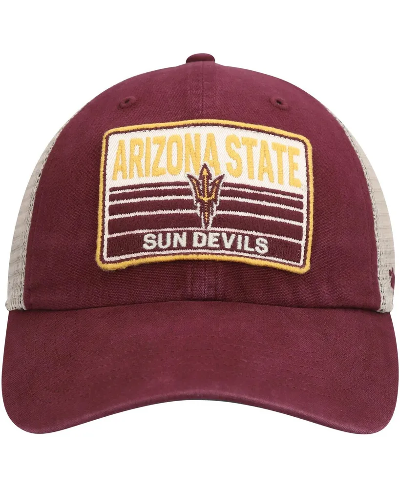 Men's '47 Brand Maroon Arizona State Sun Devils Four Stroke Clean Up Trucker Snapback Hat