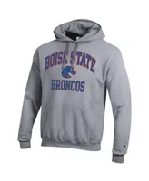 Men's Champion Heather Gray Boise State Broncos High Motor Pullover Hoodie