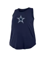 Women's New Era Navy Dallas Cowboys Plus Tank Top