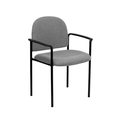 Emma+Oliver Comfort Stackable Steel Side Reception Chair With Arms