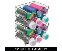 mDesign Plastic Water Bottle Storage Organizer, 2 Pack