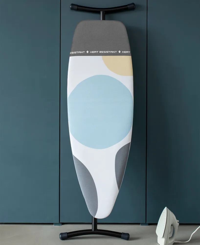 Ironing Board D, 53" x 18", 135 x 45 Centimeter with Heat Resistant Iron Parking Zone, 1.4" 35 Millimeter and Black Frame