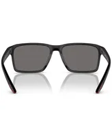 Prada Linea Rossa Men's Polarized Low Bridge Fit Sunglasses, Ps 05YSF