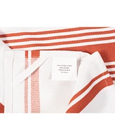 Kaf Home Center Band Waffle Cotton 4 Piece Flat Kitchen Towel, 18" x 28"
