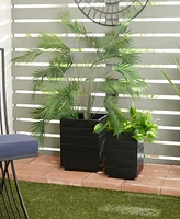 CosmoLiving Metal Indoor Outdoor Planter Set of 2